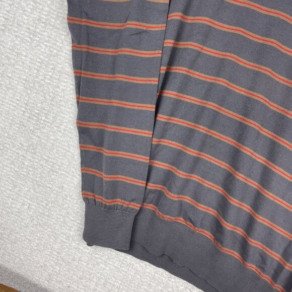 Peak Performance Men's XL V-Neck Sweater Jumper Thin Knit Grey / Red Outdoors - Picture 4 of 16